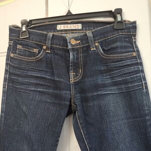 J BRAND PENCIL LEG STRETCH SKINNY LOW RISE JEANS IN INK 912, 26 X 30" CUT# 1931